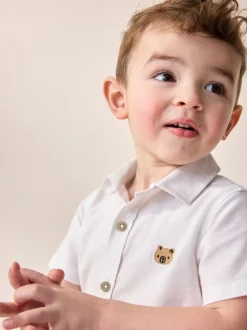 Personnage blanc - Chemise Oxford à manches longues (3mths-7yrs)