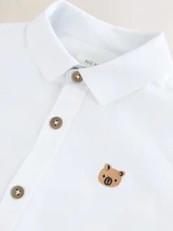 Personnage blanc - Chemise Oxford à manches longues (3mths-7yrs)