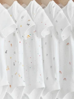 Personnage blanc - Combinaisons bébé à manches courtes