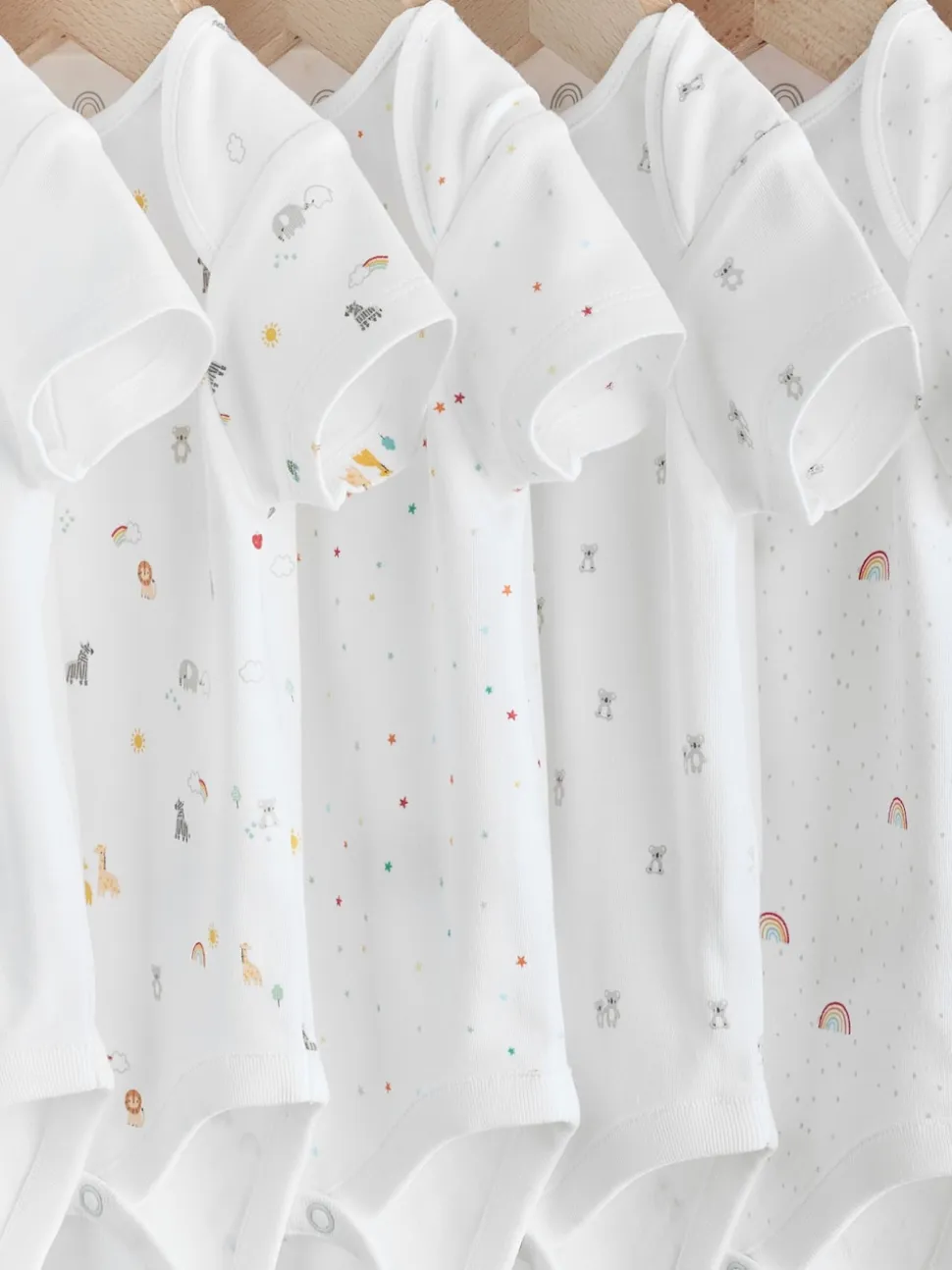 Personnage blanc - Combinaisons bébé à manches courtes