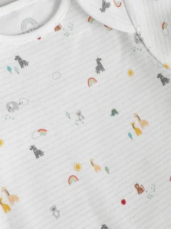 Personnage blanc - Combinaisons bébé à manches courtes