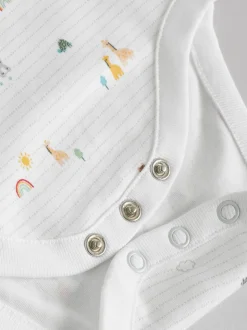 Personnage blanc - Combinaisons bébé à manches courtes