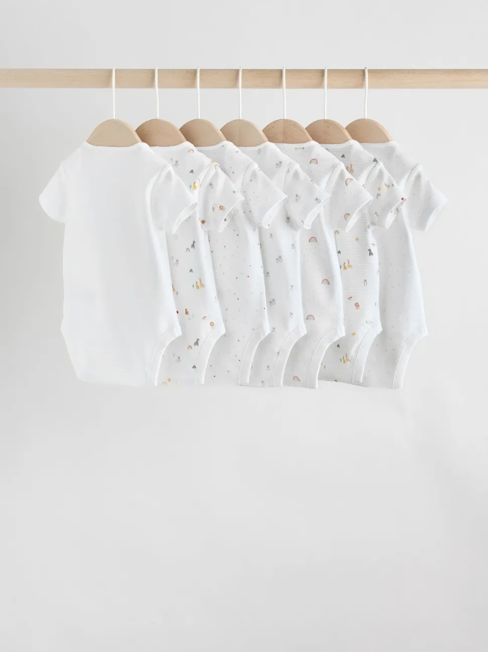 Personnage blanc - Combinaisons bébé à manches courtes