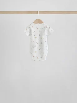 Personnage blanc - Combinaisons bébé à manches courtes