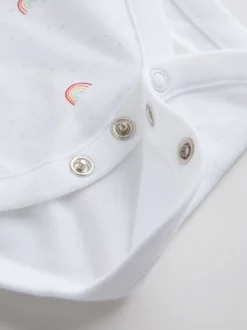 Personnage blanc - Manches longues 100% Coton Bébé Body