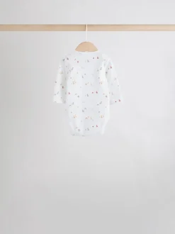 Personnage blanc - Manches longues 100% Coton Bébé Body