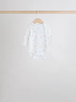 Personnage blanc - Manches longues 100% Coton Bébé Body