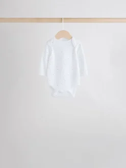 Personnage blanc - Manches longues 100% Coton Bébé Body
