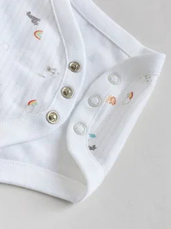 Personnage blanc - Manches longues 100% Coton Bébé Body