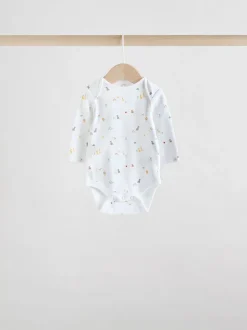 Personnage blanc - Manches longues 100% Coton Bébé Body