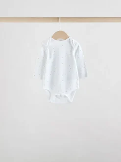 Personnage blanc - Manches longues 100% Coton Bébé Body
