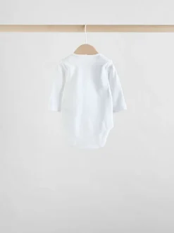 Personnage blanc - Manches longues 100% Coton Bébé Body