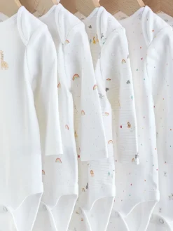Personnage blanc - Manches longues 100% Coton Bébé Body