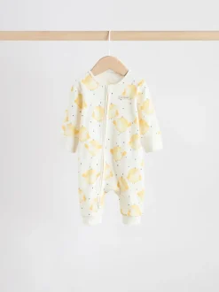 Personnage de Pâques jaune - Combinaisons de nuit à fermeture éclair pour bébés 3 Pack (0mths-3yrs)