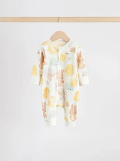 Personnage de Pâques jaune - Combinaisons de nuit à fermeture éclair pour bébés 3 Pack (0mths-3yrs)