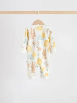 Personnage de Pâques jaune - Combinaisons de nuit à fermeture éclair pour bébés 3 Pack (0mths-3yrs)