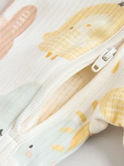 Personnage de Pâques jaune - Combinaisons de nuit à fermeture éclair pour bébés 3 Pack (0mths-3yrs)