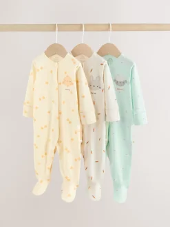 Personnage de Pâques jaune - 3 Pack Baby Sleepsuits (0mths-2yrs)