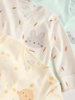 Personnage de Pâques jaune - 3 Pack Baby Sleepsuits (0mths-2yrs)