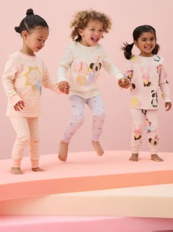 Personnage pastel - Lot de 3 pyjamas Snuggle à manches longues (9mois-12ans)