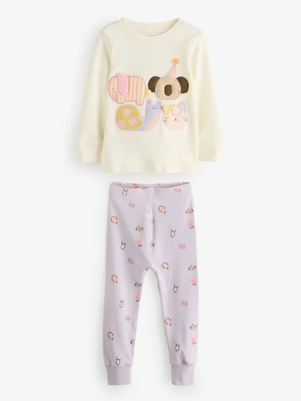 Personnage pastel - Lot de 3 pyjamas Snuggle à manches longues (9mois-12ans)