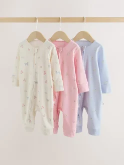 Personnage pastel multicolore - Combinaison de nuit zippée bidirectionnelle BÉBÉ (0mois-3ans)
