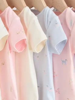 Personnage pastel multicolore - Lot de 7 bodies bébé à manches courtes