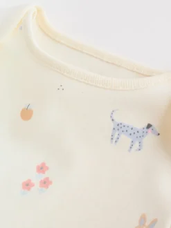 Personnage pastel multicolore - Lot de 7 bodies bébé à manches courtes