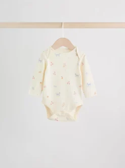 Personnage pastel multicolore - Lot de 5 bodies à manches longues pour bébé