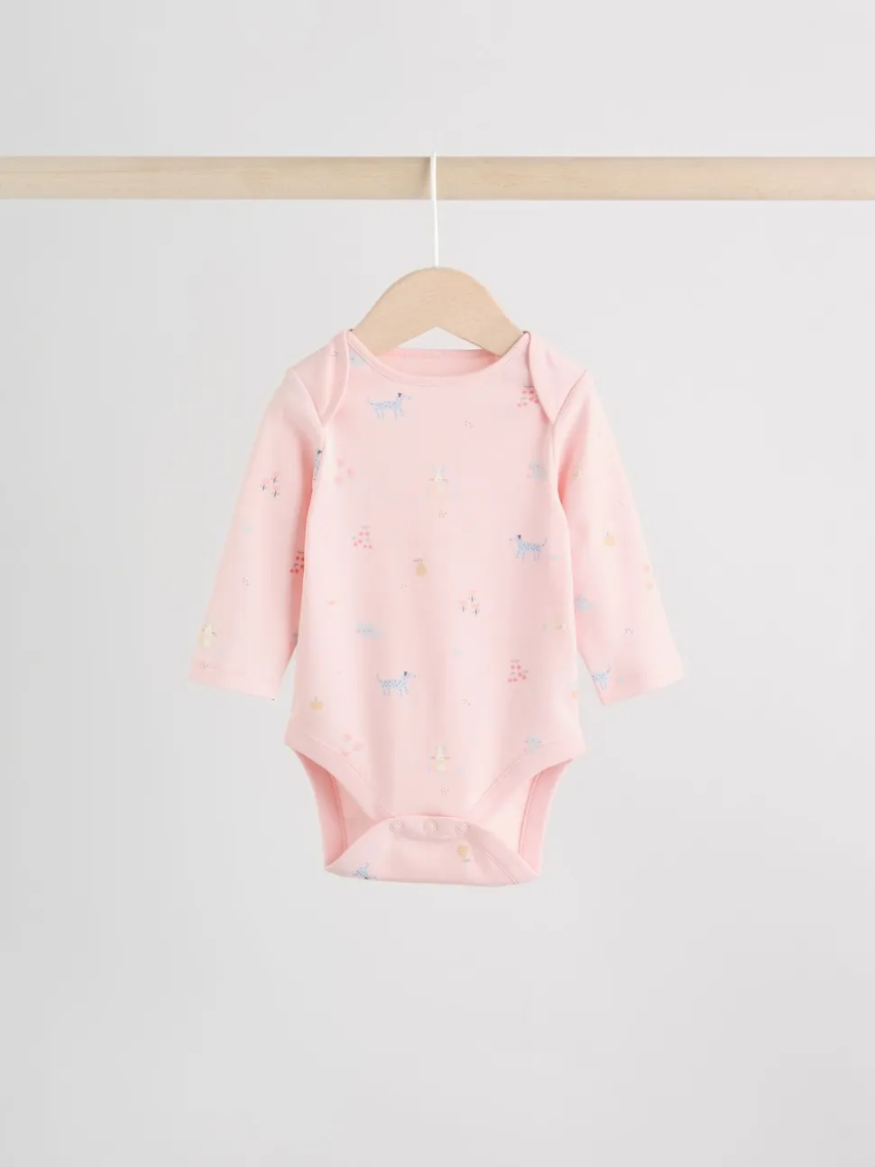 Personnage pastel multicolore - Lot de 5 bodies à manches longues pour bébé