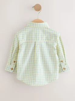 Personnage vichy jaune - Chemise Oxford à manches longues (3mths-7yrs)