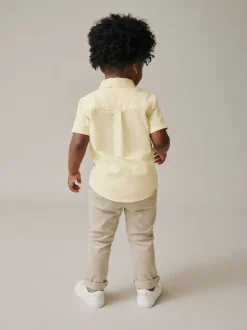 Personnage vichy jaune - Chemise Oxford à manches longues (3mths-7yrs)