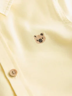 Personnage vichy jaune - Chemise Oxford à manches longues (3mths-7yrs)