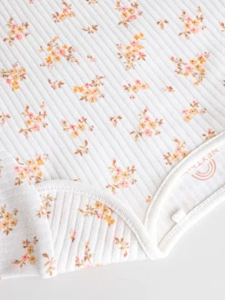 petit motif abricot - Lot de 5 bodies bébé à manches courtes