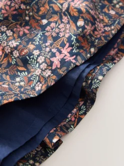 Petites fleurs multicolores - Robe à manches longues à volants (3mois8ans)