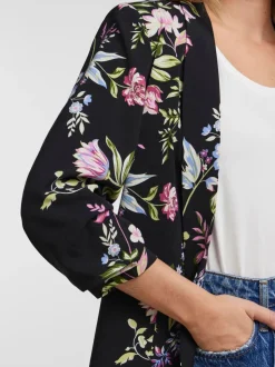 Pieces Manche froncée Fleuri Blazer