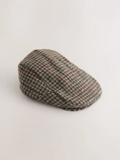Pied-de-poule marron - Casquette plate (1-16 ans)
