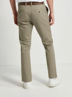 Pierre - Ajustement droit - Pantalon chino doux imprimé à ceinture