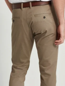 Pierre - Ajustement droit - Pantalon chino doux imprimé à ceinture