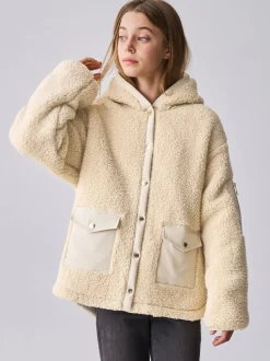 Pierre - Baker by Ted Baker veste zippée en polaire en peau de mouton à capuche