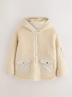 Pierre - Baker by Ted Baker veste zippée en polaire en peau de mouton à capuche