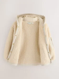 Pierre - Baker by Ted Baker veste zippée en polaire en peau de mouton à capuche