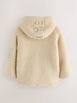 Pierre - Baker by Ted Baker veste zippée en polaire en peau de mouton à capuche