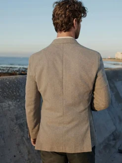 Pierre - Blazer Nova Fides en coton italien texturé coupe ajustée