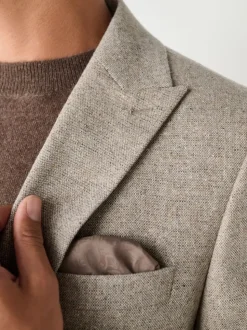 Pierre - Coupe ajustée Laine Blend Donegal Costume Veste