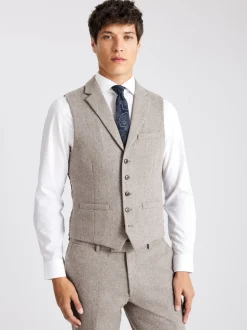 Pierre - Gilet MOSS Ajusté Donegal en tweed