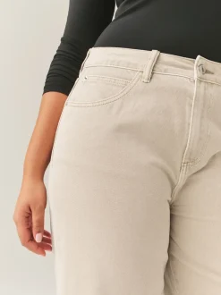 Pierre - Jean retroussé Boyfriend Hourglass Jambe large taille mi-haute