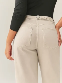 Pierre - Jean retroussé Boyfriend Hourglass Jambe large taille mi-haute