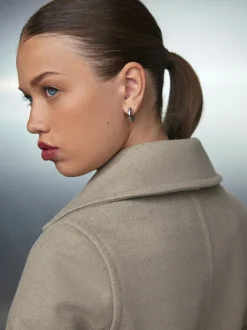 Pierre - Manteau ceinturé avec col amovible en fausse fourrure