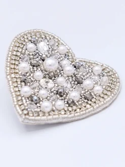 Pince à cheveux Bibi Bijoux cœur Argent scintillant